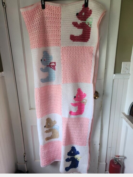 Other - Vintage Handmade Teddy Bear Blanket